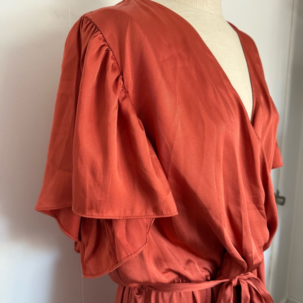 Chic City Tiered Sweetness Midi Dress - paprika M/ 18 - Picture 4 of 10